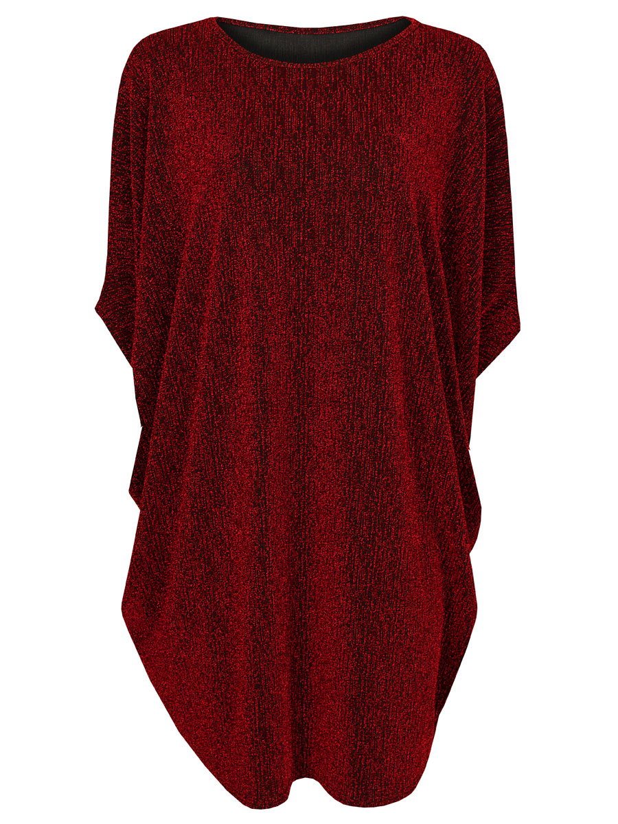 Jurk Comfy Glitter Rood