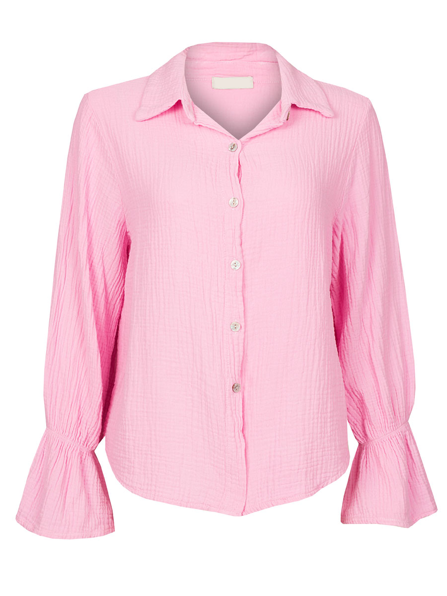 Blouse Wrinkled Roze