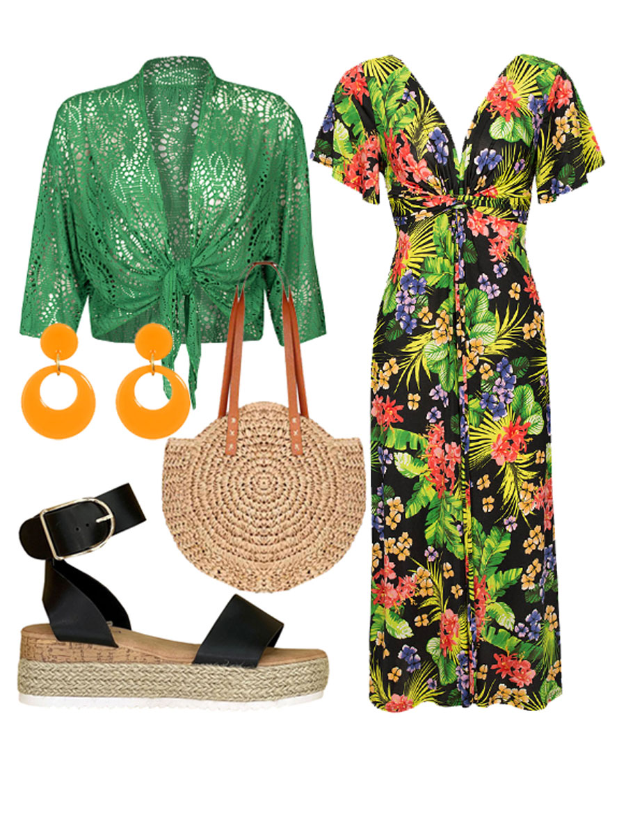 Jurk Tropical Zwart Shop the look