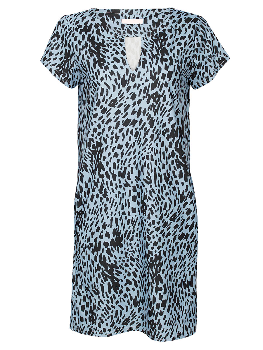 Jurk Chelsey Leopard Blauw