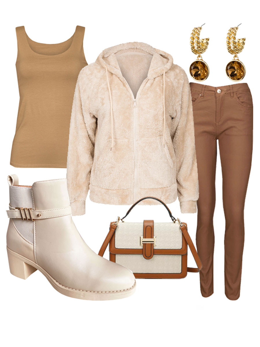 Vest Teddy Beige Shop the look