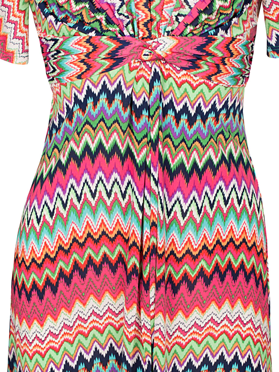 Jurk ZigZag Roze detail