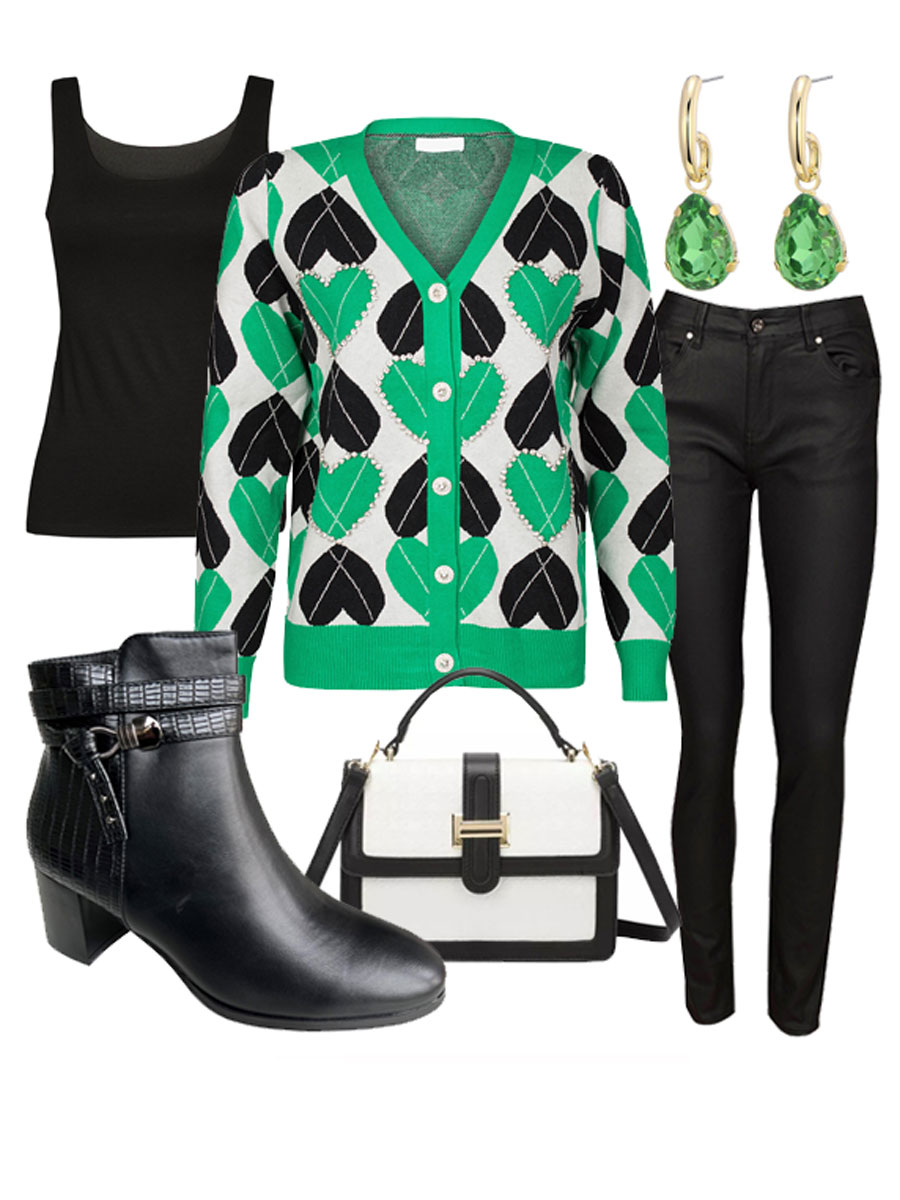 Vest Harten Groen Shop the look