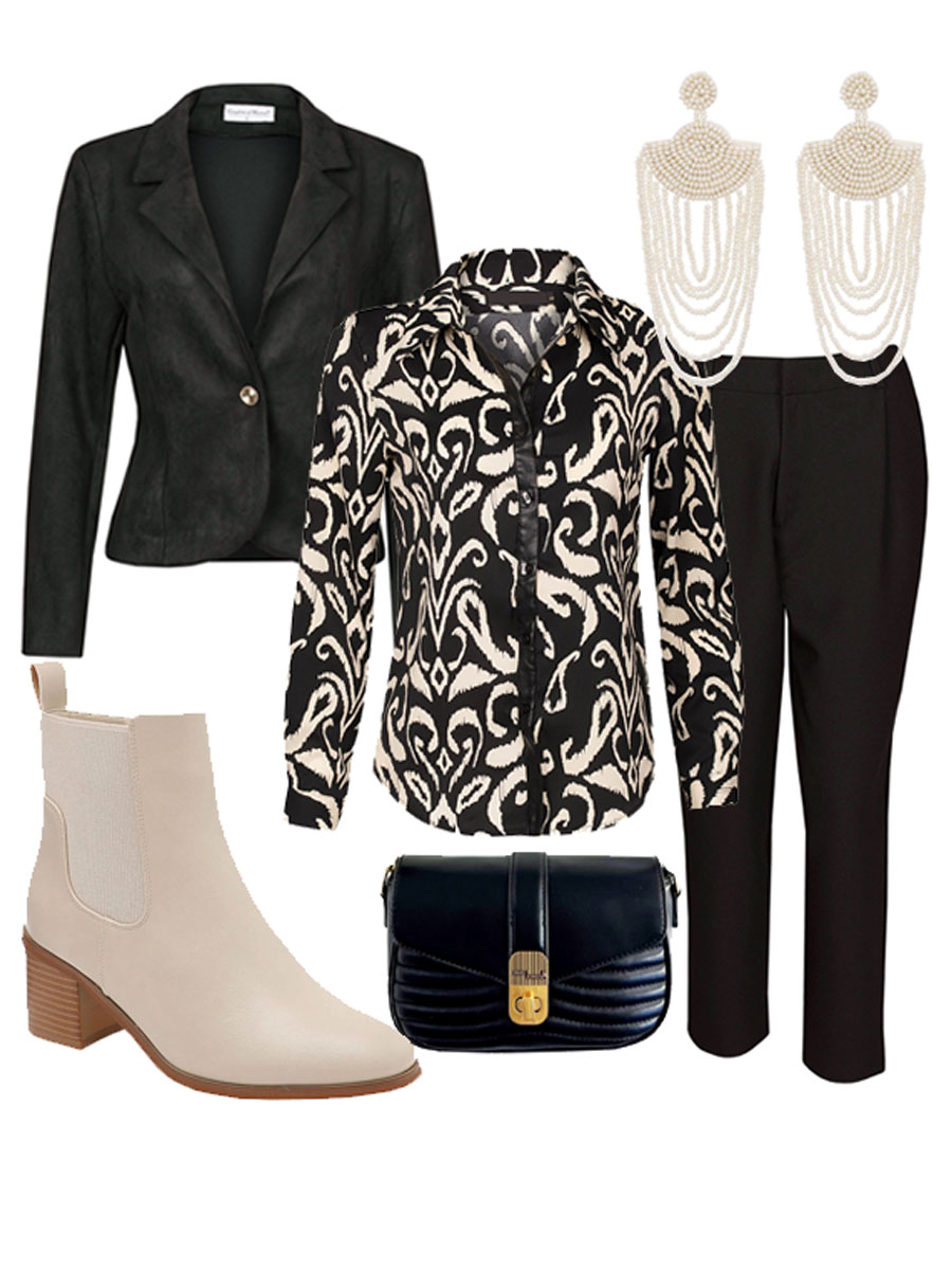 Blouse Manon Zwart Shop the look