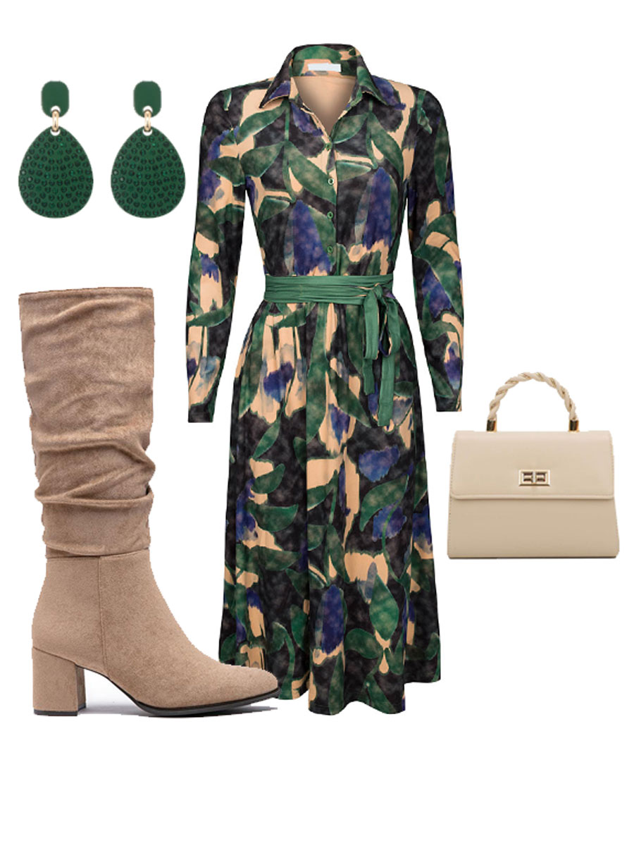 Jurk Veerle Groen Shop the look