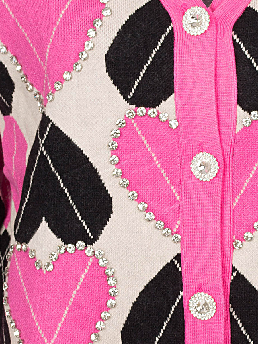 Vest Hartjes Roze detail