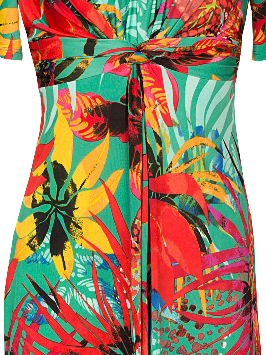 Jurk Tropical Groen detail