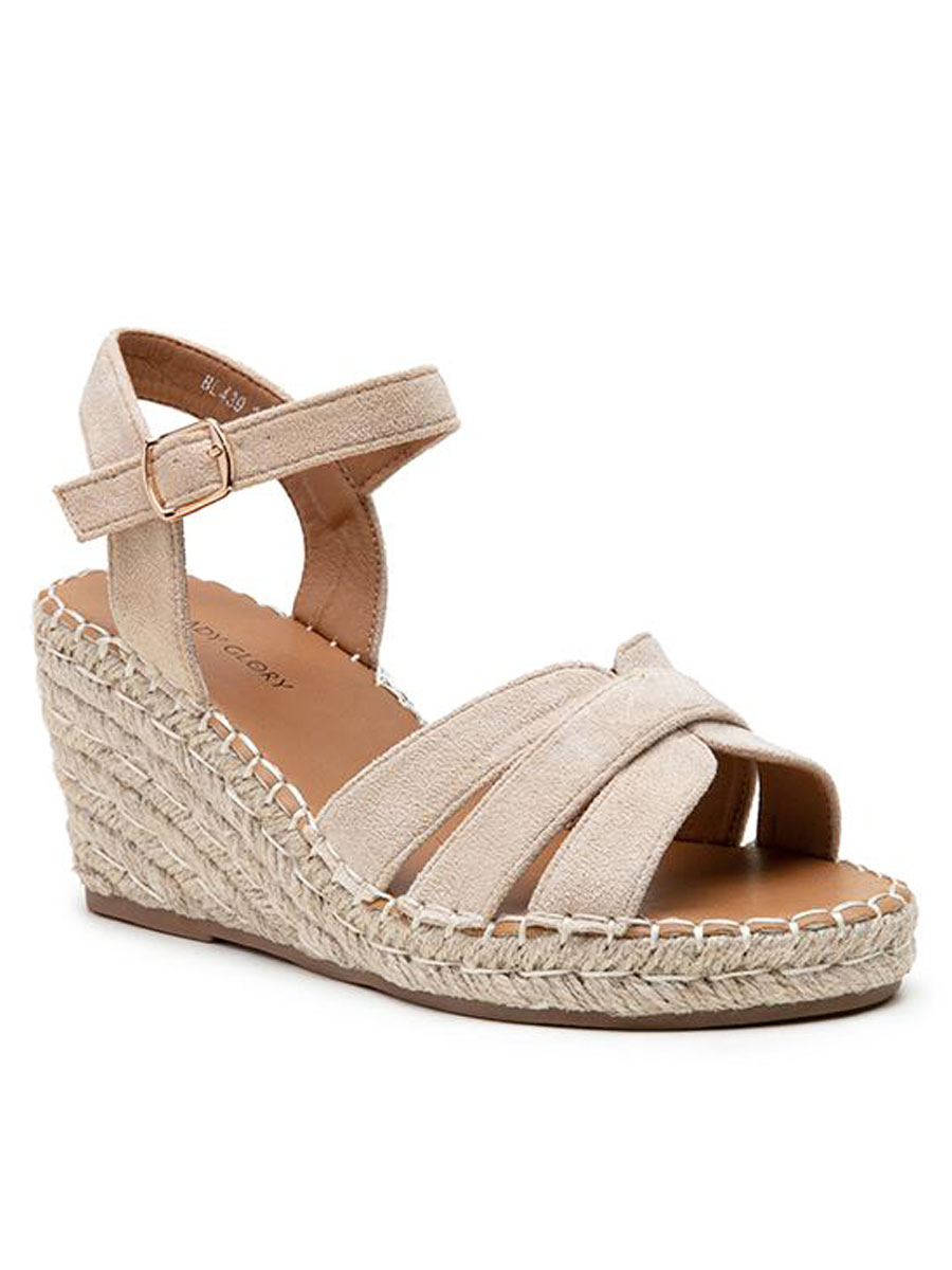 Sandalen Wedge Beige