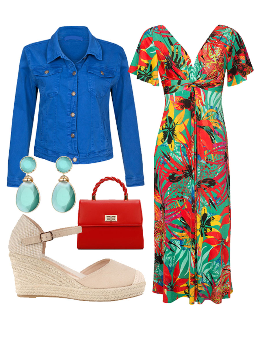 Jurk Tropical Groen Shop the look