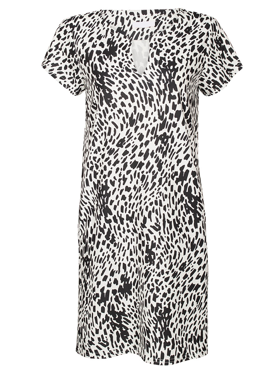 Jurk Chelsey Leopard Wit