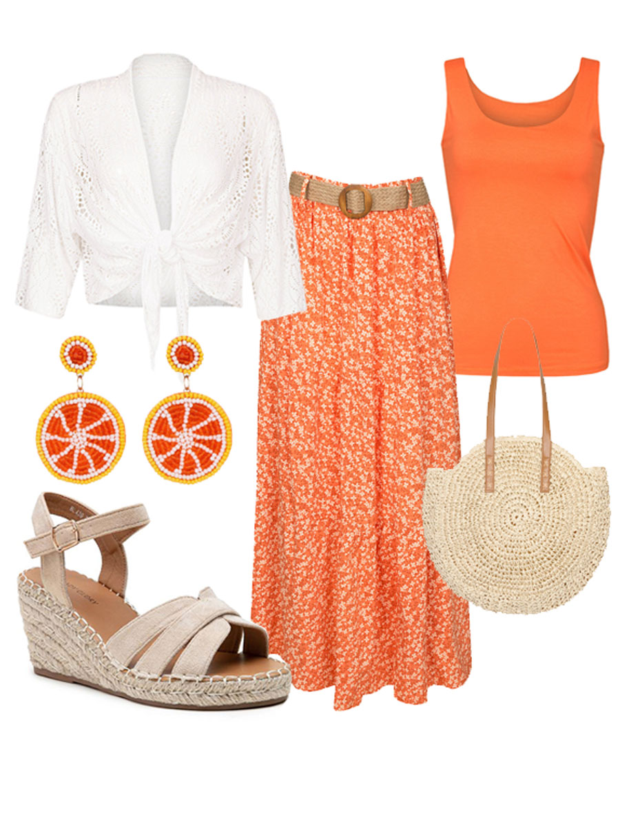 Top Viscose Oranje Shop the look