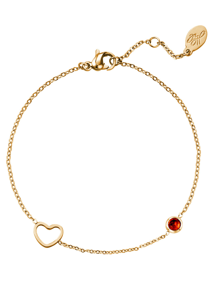 Armband Geboortesteen Januari goud