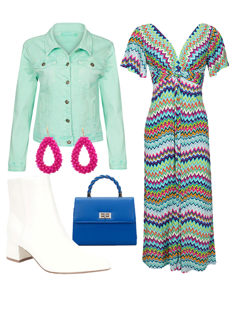 Jurk ZigZag Mint Shop the look