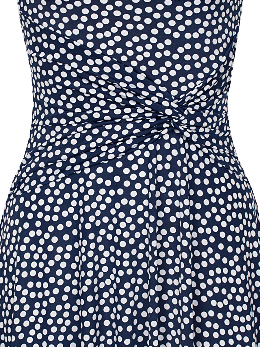 Jurk Dots Navy detail