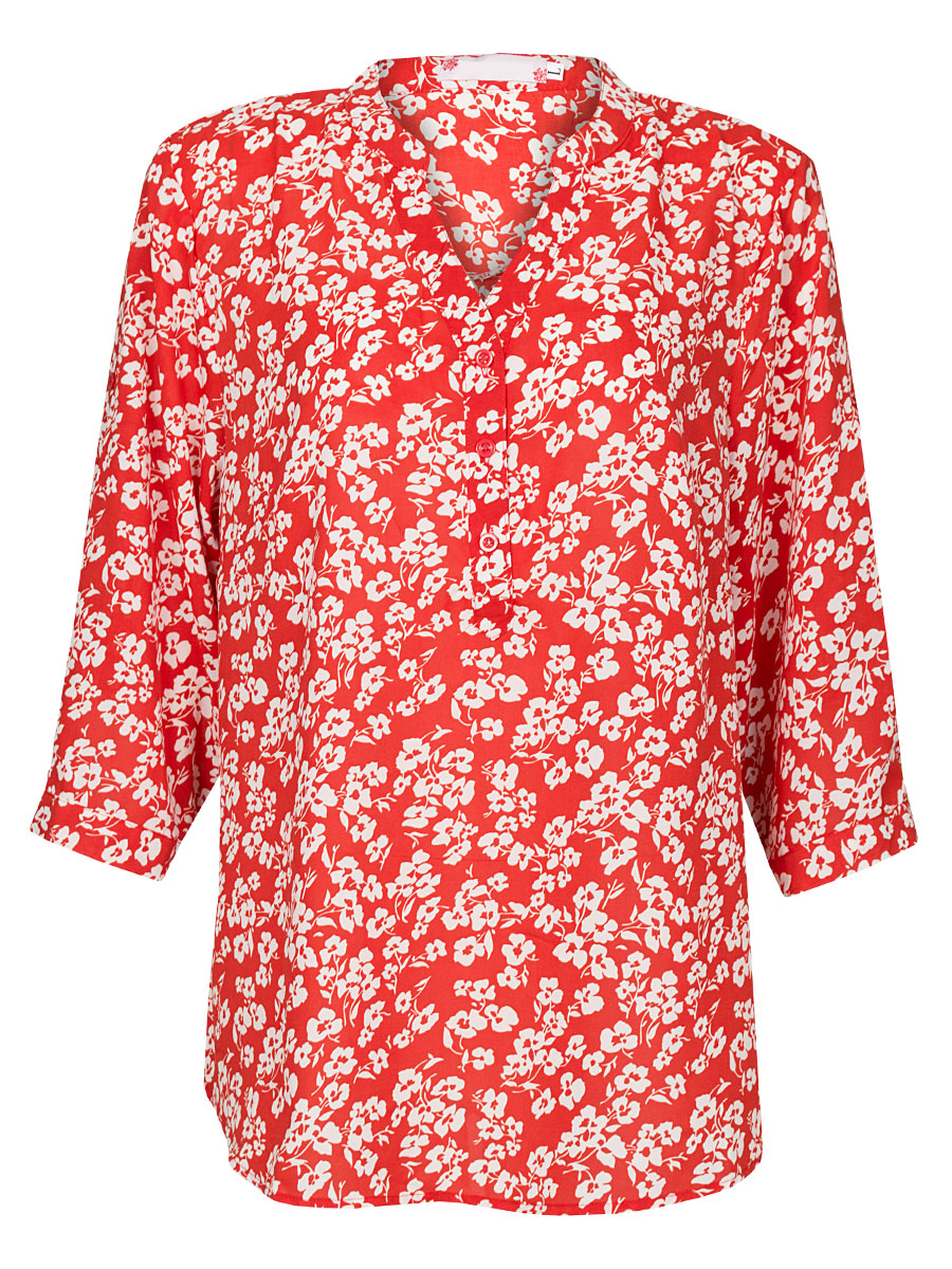 Blouse Bloemetjes Rood