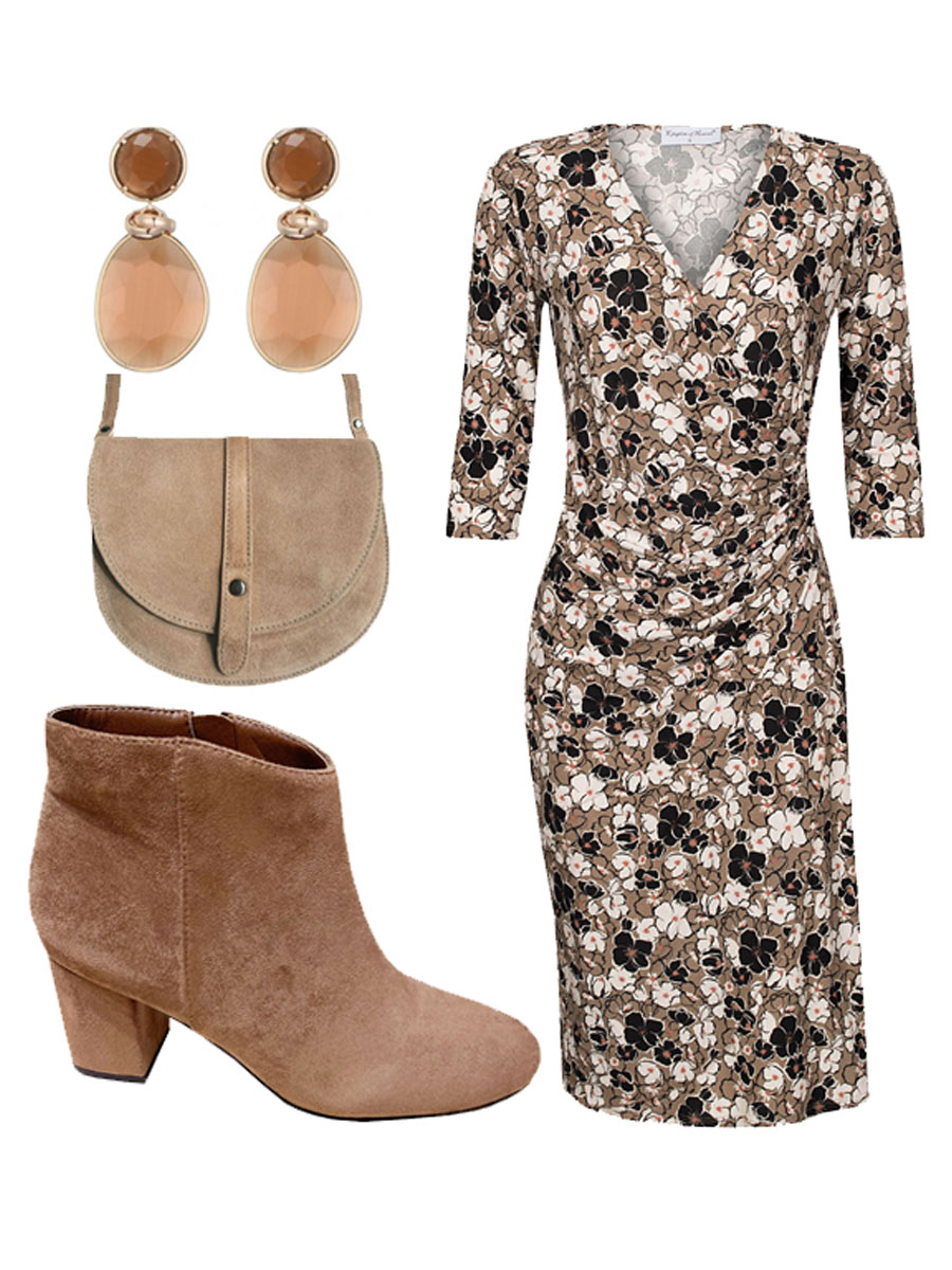 Jurk Alisson Taupe Shop the look