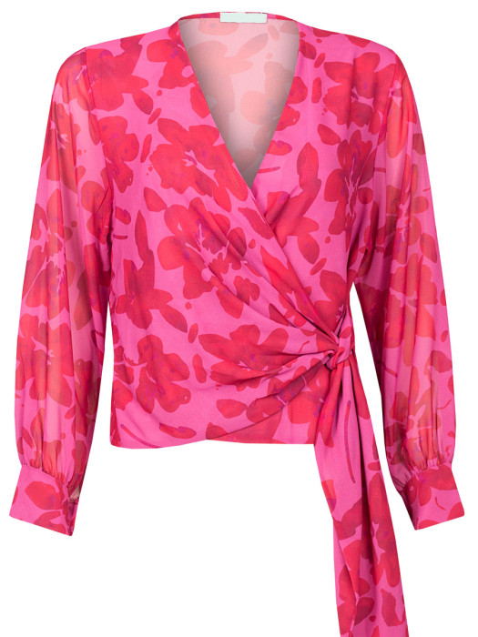 Blouse Overslag Roze