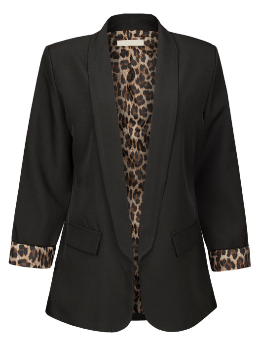 Blazer Luipaard Zwart