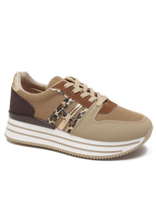 Sneakers Luipaard Bruin