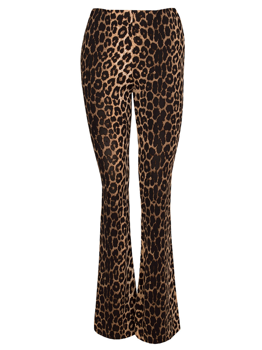 Fashionize Broek Flared Leopard