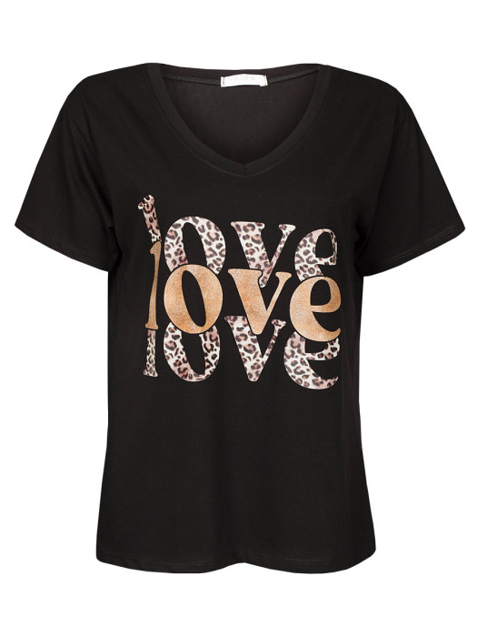 Shirt Love Zwart