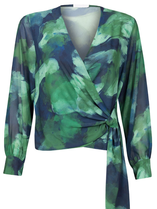 Blouse Overslag Groen