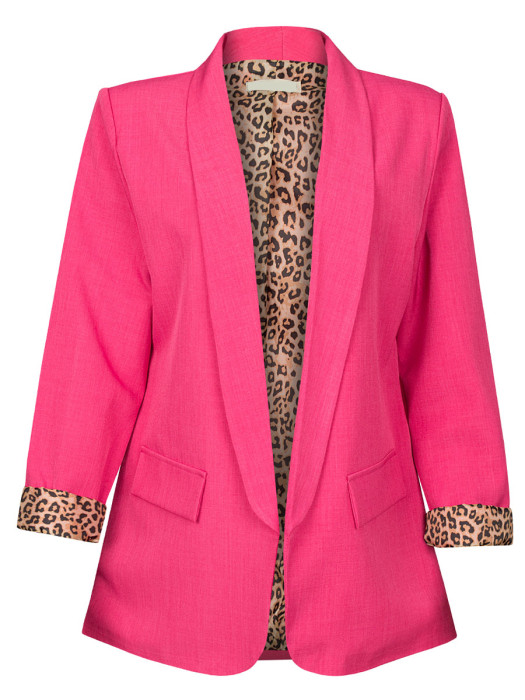 Blazer Luipaard Roze